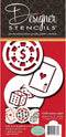 Designer Stencils Casino Night Cookie Stencil Set, (Dice, Cards, Poker Chip), Beige/Semi-Transparent