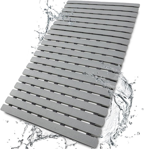 BEMISO Shower Mat Non Slip Bathtub Mat with Suction Cups and Drain