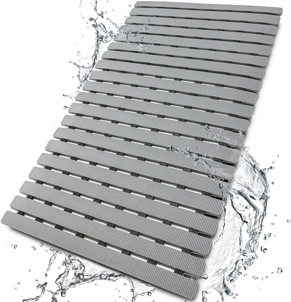 BEMISO Shower Mat Non Slip Bathtub Mat with Suction Cups and Drain