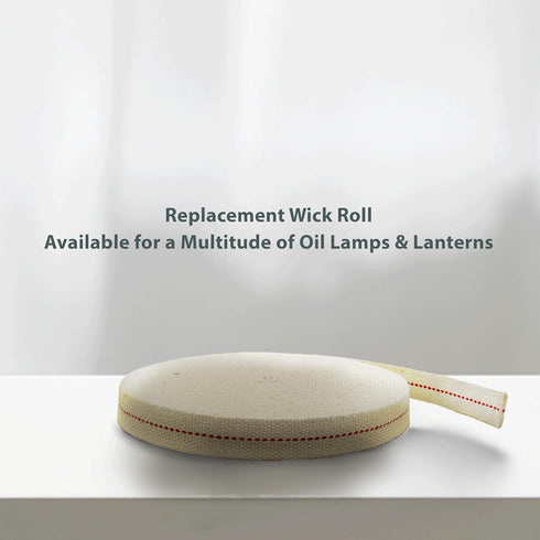 Light of Mine 3/4" Inch 33' Foot 100% Cotton Flat Wick for Paraffin Oil Lanterns and Oil Lamps
