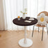 31 Inch (Coffee,31" Round Fitted PU Tablecloth with High Elastic Edge Dia Waterproof Oil Proof Table Cloth Anti-Scald