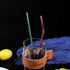 VEHHE Reusable Straws Set - 8 Multi Color Stainless Steel Straws with Cleaning Brush (Rainbow, 8.5 inch + 10.5 inch)