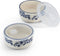 Pfaltzgraff Gabriela Storage Bowls, 6 inch, Blue and White Design for Kitchen Storage