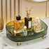 Makeup Perfume Organizer Tray, Vanity Cosmetic Skincare Countertop Organizer for Bathroom Dresser Table, Green