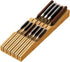Bamboo Wood Drawer Knife Block Organizer, Protecting Knife Organizer