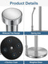 SMARTAKE Paper Towel Holder, Standing Weighted Base Non-Slip Dispenser with Spring Arm for Easy Tear