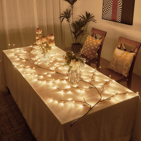 9.3ft 160LED, 8 Bexdir Enchanted Willow Vine Lights Vines for Home Decor Lighted Tree for Walls in Modes & Timer
