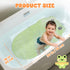 30"x18" Baby Bath Mat for Tub Non Slip Bathtub Mat Ruber Cartoon Frog Shower Mats for Toddlers and Kids Cute Bath Mats