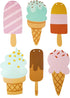 Chloe Elizabeth 10 (1-Pack) Ice Cream & Popsicle Paper Party Garland, Streamer Decor for All Events - Feet Long Per
