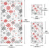 Dussdil Set 3 Winter White Red Snowflakes Bathroom Towel of Pcs Christmas Snow Flakes Bath Hand Towels Face Towel