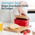 PriorityChef Large Butter Dish with Lid - Ceramic Butter Container with Airtight Cover, Butter Keeper for Counter or
