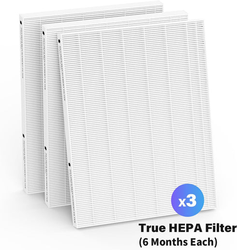 True HEPA Filter Replacement Compatible with Fellowes AeraMax 290/300/DX95 Purifiers, 3 Packs of True HEPA Air Filter
