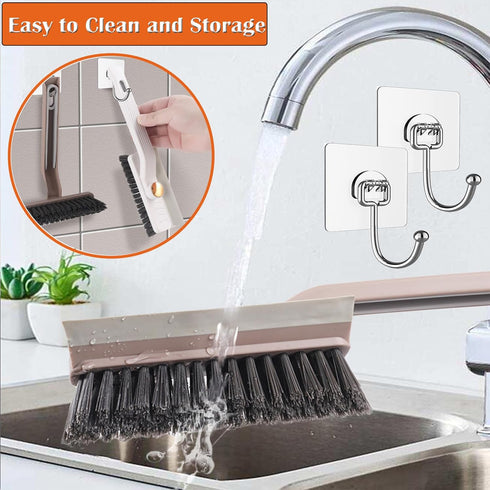Hard Bristle Crevice Cleaning Brush Set for Small Gaps, Rotating Brushes for Grout, Toilet, Shower, Tile Cleaning Tools
