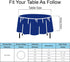 Royal Blue Plastic Tablecloths 2 Pack - Disposable 84 Inch Circle Table Covers for Parties, Weddings, 6 ft Round Use
