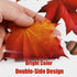 VEYLIN 6 Sheets 200Pcs Thanksgiving Window Clings, Autumn Maple Leaves Static Stickers for Window Decoration