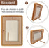 RRQKMBO 6x8 5x7,Rounded Natural Dark Walnut Solid Wood Picture Frames, Hand Make Crafted Original Wood Frame with Mat