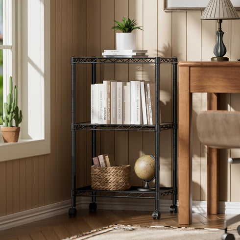 3 Pantry11.5D 17.3W 30H SINGAYE Small Shelves Storage Shelf Wire Shelving Unit Metal Shelf Adjustable Organizers