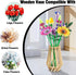 WJCJTJL Set Wooden Vase for Lego Flower Bouquet - Display Stand for Roses, Cherry Blossom, Sunflower, Tulips