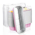 EUSOAR 50pcs Cupcake Liners with Lids, 6.8oz Aluminum Disposable Foil Ramekins Pan, 6.5"x2.5"x1.2", Dessert Containers