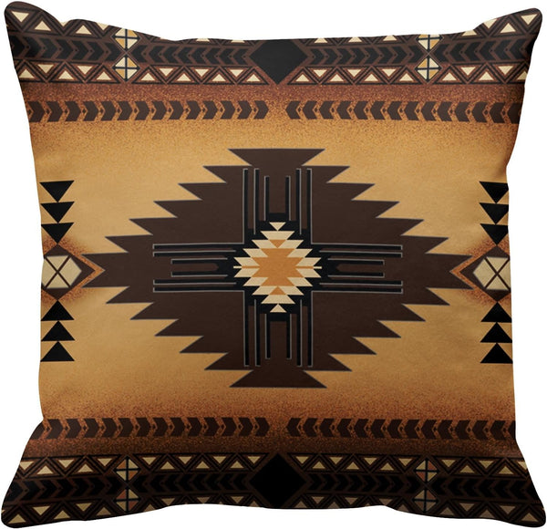 Emvency Throw Pillow Cover, Santa Fe Creams South Western Decorative Pillow Case, Home Decor Square 18 x 18 Inch