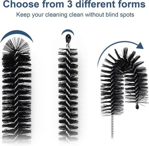 Straw Cleaner Brushes Set, 12 Pieces 8.2 Inch Bottle Cleaning Brush Kit for Sippy Cups and Tumblers