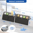 2-Pack 10 Silicone Bathtub Splash Guard with Suction Cups & Hanging Mesh Shower Caddy, Tub Topper Splash Guard for Kids