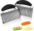 Qoarxui 2PCS Large Crinkle Cutters, Heavy Duty Stainless Steel Crinkle Cutter with Ergonomic