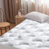 WhatsBedding Waterproof Mattress Pad, Full Size Cotton Top with Down Alternative Filling, Fitted Quilted White Mattress