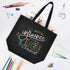 ELEGANTPARK Teacher Gifts for Women, Black Cotton Canvas Tote Bag for Appreciation Week, Graduation, Christmas