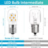 E17 LED Light Bulb, 125V, 40W Incandescent Equivalent, Dimmable 3W for Refrigerators, Range Hood, Warm White 3000K, 2