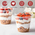 50 Pack 9 oz Plastic Dessert Cups with Lids, Small Plastic Yogurt Parfait Cups, Mini Round Party Serving Cup