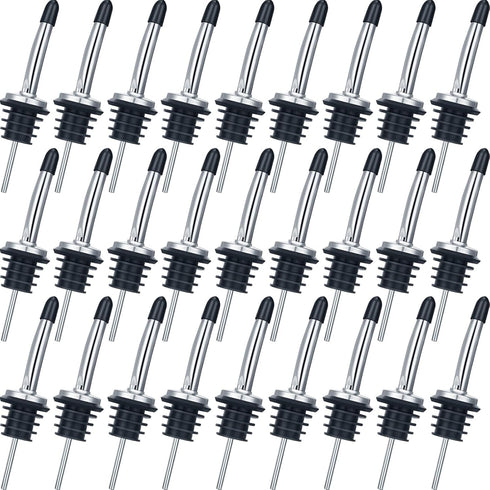 CHENGU 72 Pcs Liquor Spout Stainless Steel Bottle Pourers Tapered Liquor Pourers with