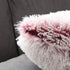 Uhomy 2 Packs Fluffy Accent Pillow Covers, 20"x20", Soft Burgundy Ombre Faux Fur Decorative Cushion Covers