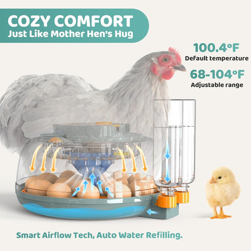 18~36 Egg Incubators for Hatching Eggs, Egg Incubator with Automatic Egg Turning and Humidity Control and Temperature