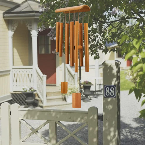 Windchimes Outdoors, Memorial Wind Chimes, Bamboo Wind Chimes for Outside, Deep Tone for Patio Garden Decor