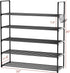 Organizer,5 20-25 Metal Shoe Tiers Shoe Storage Shoe Rack with Hooks,Fit Pairs,Adjustable Shoe Shelf