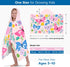Towel Amigo 100% 50"x30" 2 Kids Hooded Beach Towel Cotton, Large Size with Snaps, Soft & Absorbent Bath Poncho