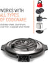 Elite Gourmet ESB-300X Single Countertop Coiled Burner, 1000 Watts Electric Hot Plate, Black, Easy to Clean