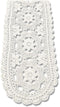 KEPSWET Cotton Floral Oval Handmade Crochet Lace Table Runner, Beige (12x60 inch)