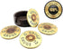 Bellaa Shotgun Shell Coasters 12 Gauge Set of 4 + Holder, Heavy Duty Rustic Decor for Dining