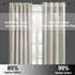 RYB HOME Blackout Short Cafe Curtains, Privacy Light Block Small Window Curtains, W 29 x L 36 inches, Natural, 2 Panels
