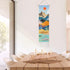 RosieLily Wall Art Tapestry, Blue Mountain Nature Design, 13W x 51H Inches for Bedroom Wall Decor