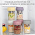 16oz (2 Set-Smoke SOLIGT Overnight Oats Containers with Lids, Folding Spoons and Divided Compartment for Fruit & Nuts