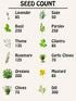 Pack 12 Herb Seed Collection - Varieties Including Basil, Parsley, Rosemary, Dill, Chives, Garlic Chives, Oregano
