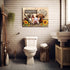 Beabalea Farmhouse Animals Canvas Wall Art - Rustic Sunflowers, Donkey, Cow, Pig Pictures for Bedroom, Bathroom, Living
