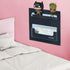 Bedside Shelf Organizer - Stick On Adhesive Wall Mounted Shelf for Phone, Glasses, Remote Control, Black