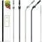 Homestia 10.5'' Stainless Steel Straw Set - 4 Food Grade Reusable Metal Drinking Straws with Cleaning Brush