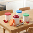 4 Pack 1 Peohud Ice Cream Containers, Quart Freezer Storage Tubs with Silicone Lids and Spoon for Ice Cream, Sorbet