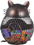 Tooarts Practical Kitten Wine Cork Container, Iron Piggy Bank Home Decoration Gift