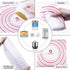 Rolling Pin and Pastry Baking Mat Set, Adjustable Thickness Rings, Stainless Steel Dough Roller for Baking